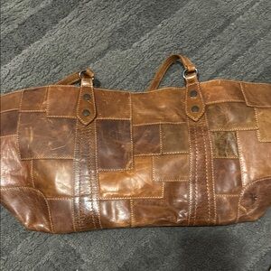 Patchwork Leather Tote Bag
